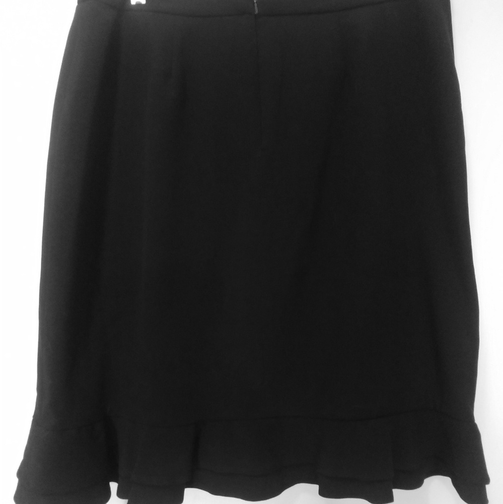 Suit skirt, Black, lined, bottom ruffle